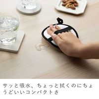 &NE nikii ラウンドクロス ちょい拭き 両面ふきん ブラック ループ付き 1個（2枚入）エヌ・エレファント