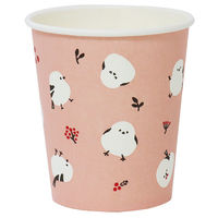 まるき ペーパーカップ シマエナガ柄 205ml 20個 4978446044765 1セット(1個×20)