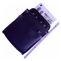 コヅチ 内側ポケット付レザー腰袋 B 黒 1個（直送品）