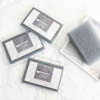 サンサンスポンジ ノーマル シルキーグレー 4個セット 台所用 食器洗い 丈夫で長持ち キッチンスポンジ 日本製 1個