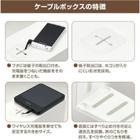 JEJアステージ ケーブルボックス ホワイト 1個（わけあり品）
