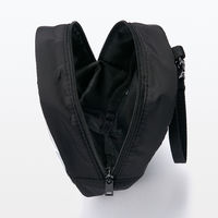 無印良品 吊るせるコレクションポーチ 約幅110×高さ160×マチ70mm 黒 良品計画