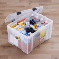 【バックルコンテナ】アイリスオーヤマ コンテナ コンテナボックス 密閉バックルコンテナ 容量58.7L MBR-65R クリア 1個