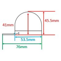 パーマンコーポレーション ゆるみチェック ナットキャップ クロームメッキ 新ISO 33mm 8ヶ入 1216120000 1個（直送品）
