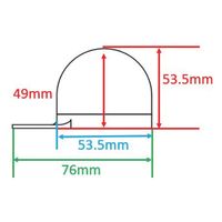 パーマンコーポレーション ゆるみチェック ナットキャップ クロームメッキ 新ISO 33mm 8ヶ入 1216142000 1個（直送品）