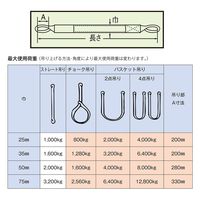 パーマンコーポレーション ポリベルトスリング JIS 4級 巾50mm 2m 1本 6454502000 1個（直送品）