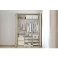 アイリスオーヤマ 収納 収納ケース 幅39×奥行50×高さ59cm キャスター付き 衣類収納 クローゼットチェスト NSCLZ-503 ライトベージュ（直送品）