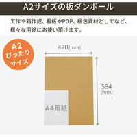 トッパン・コスモ 板ダンボール A2 594×420mm 20枚セット FB20-0020-SK 1セット(20枚)（直送品）