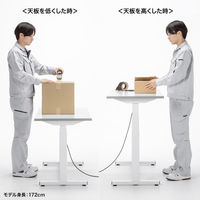 サンワサプライ 電動昇降作業台 メラミン化粧天板 幅1200×奥行600mm ホワイト ERD-WDKM12060W 1台（直送品）