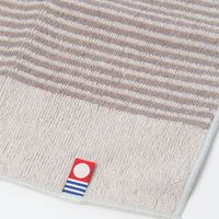 【LAKOLE/ラコレ】 今治産ハンドタオル（ストライプ） ピンクベージュ