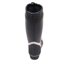 コーコス信岡 紳士カバー付きカラーブーツ L ホワイト×ブラック HB-788 1足（直送品）