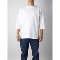 CROSS&STITCH オープンエンドリラックスフィットラグラン Tシャツ 七分袖 無地 ディープブラック OE1250-3-XXL 1枚（直送品）