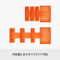 Like-it（ライクイット） キッチン収納 冷凍庫スタンド 整理ボックス 仕切り3枚付き ホワイト