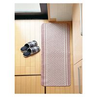 マルナカ 日本製キッチンマット:コットンライン45x120cmピンク 1821 1セット(3枚)（直送品）