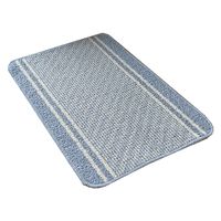 マルナカ 日本製バスマット:コットンライン45x60cmブルー 2024 1セット(5枚)（直送品）