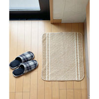 マルナカ 日本製バスマット:コットンライン45x60cmベージュ 2022 1セット(3枚)（直送品）