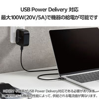 タイプCケーブル (USB-C to C) PD対応 100W 2m 黒 MPA-CC5P20BK エレコム 1本（直送品）