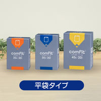 ゴミ袋 MUH45 comfit 白半透明 ポリ袋 薄手 45L（1個（20枚入）×5）厚さ0.015mm ジャパックス