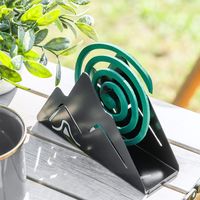 武田コーポレーション 蚊取り線香ホルダー マウンテン MSK24-16BK 1箱(24個入)（直送品）