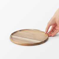 無印良品 アカシア お皿にもなるカッティングボード 丸型 約直径21×高さ1.5cm 良品計画