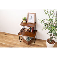 東谷 ROOM ESSENCE ミニテーブル L 幅600×奥行400×高さ400mm ブラウン GT-314BR 1台（直送品）