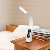 ゼピール LEDスタンドライト（デジタル表示付）ホワイト DLS-H2008-WH 1台