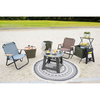 東谷 ROOM ESSENCE クラフターテーブル サークル 幅580×奥行580×高さ460mm グリーン LFS-414GR 1台（直送品）