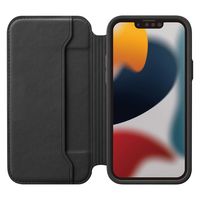 PGA iPhone13 Pro用 ガラスフリップケース キルティング調 ブラック PG-21NGF07BK 1個