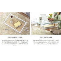 岩附 ガラステーブル IW-317 1個（直送品）　ナチュラル（直送品）