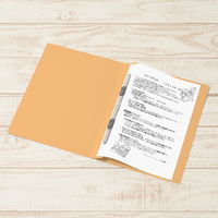 プラス 紙製ファイル フラットファイル 年組氏名 B5 タテ イエロー 79527 1箱(1袋(10冊入)×10)