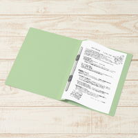 プラス 紙製ファイル フラットファイル 年組氏名 B5 タテ グリーン 79526 1袋(10冊入)