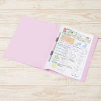 プラス 紙製ファイル フラットファイル ねんくみなまえ A4タテ バイオレット 79582 1箱（1袋（10冊入）×10）