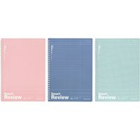 マルマン ノート スマートレビュー B5 A罫(7mm復習罫)3冊パック ブルー、ライトピンク、ライトグリーン N908AP 1パック