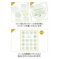 デザインフィル 色紙用 寄せ書きシール 半透明 20枚入 緑 82647006 1個