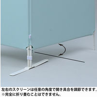 アスクル　マルチワーク　制菌・防炎クロススクリーン 幅2400(800×3連)×奥行500×高さ1800mmグリーン　1台 オリジナル