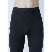 おたふく手袋 発熱吸汗速乾 前開きロングタイツ ブラック Lサイズ JW-153 1枚