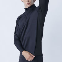 おたふく手袋 BTヒートブースト ヘビーウェイト ハーフジップハイネックシャツ ブラック 3L JW-187 1枚