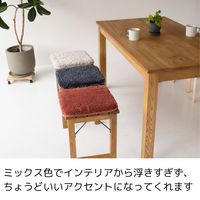 エヌ・エレファント &NE 低反発シャギーチェアパッド Mix シカク テラコッタ 四角 敷パッド チェアマット 滑り止め 1個