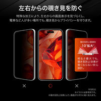iPhone 16 Pro Max ガラスフィルム「GLASS PREMIUM FILM Lite」 覗き見防止180°（直送品）