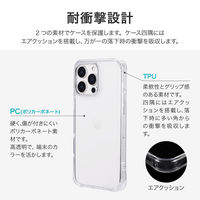 MSソリューションズ iPhone 16 Pro Max カメラ保護ハイブリッドケース シルバー LN-IL24MCSV 1個