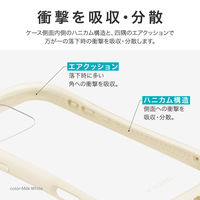 iPhone 16 Pro Max 耐傷・耐衝撃ハイブリッドケース 「ViAMO freely」 ミルクホワイト TPU（直送品）