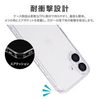 MSソリューションズ iPhone 16 カメラレンズ保護ハイブリッドケース クリア LN-IM24CACCL 1個
