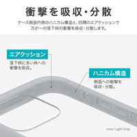 MSソリューションズ iPhone 16 Pro 耐衝撃ハイブリッドケース ダークグレー LN-IP24PLCGY 1個