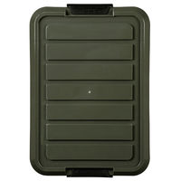 ベストコ コンテナ ボックス 収納 積み重ね M 浅型 カーキ Boite MA-4001 1個