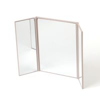 三面折り畳みミラー ピンク LAKOLE/ラコレ