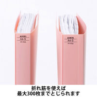 アスクル フラットファイル PP製 A4タテ 厚とじ 背幅28mm FF-P2S ピンク（桃） 5冊 オリジナル（わけあり品）