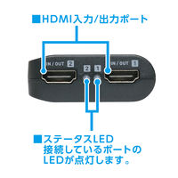 ナカバヤシ HDMIセレクタ 双方向 4K60P対応 HDS-4K2P 1個