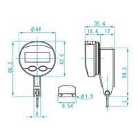 新潟精機 デジタルSラインテストインジケータ 0ー0.5mm 一般校正付 DET-234S2 1個 64-2952-07（直送品）