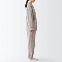 【レディース】無印良品 婦人 静電気が起きにくい 着る毛布 パジャマ 婦人S グレイッシュブラウン 良品計画