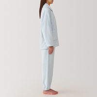 【レディース】無印良品 婦人 静電気が起きにくい 着る毛布 パジャマ 婦人M ライトブルー 良品計画